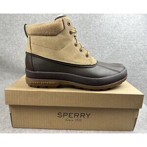 NEW Sperry Coldbay Waterproof Chukka Top Sided Boots, Tan Leather, Men's 10 M